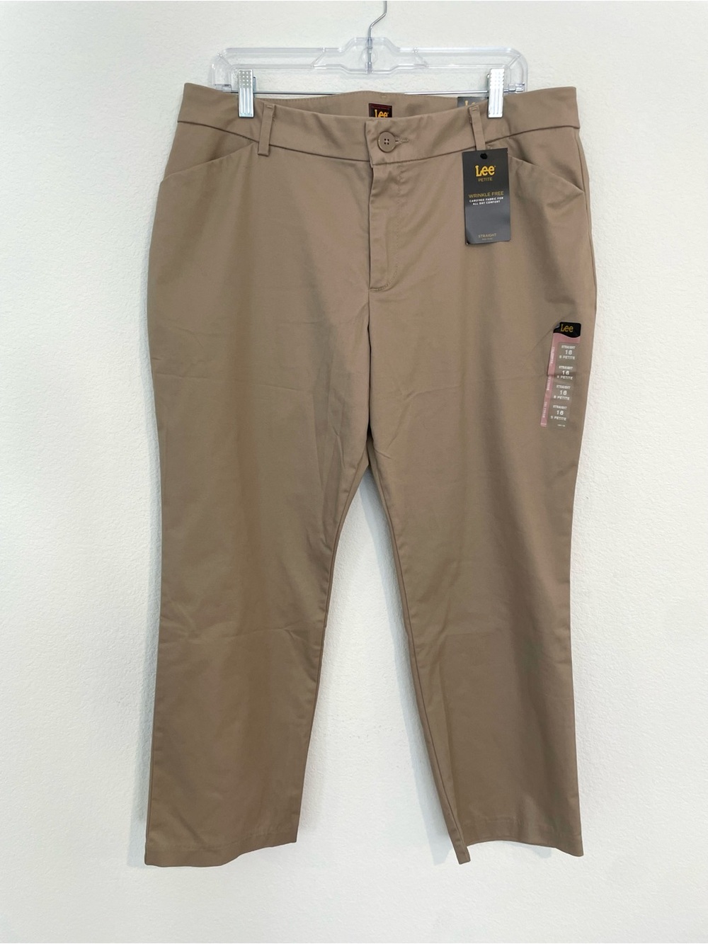 Lee Women’s 16P Straight Leg Mid Rise Pants in Khaki